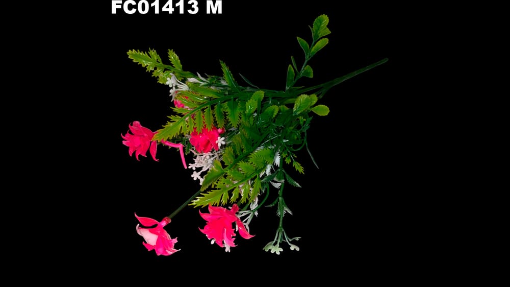 Mix de follaje de plástico con flor *5 M