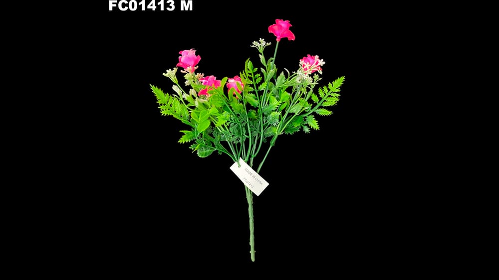 Mix de follaje de plástico con flor *5 M