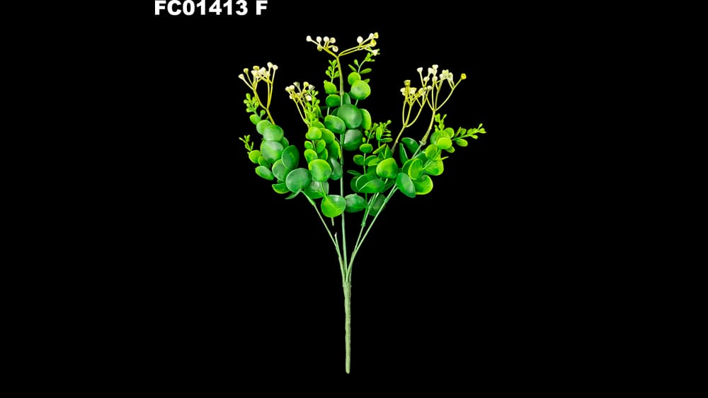 Mix de follaje de plástico con flor *5 F