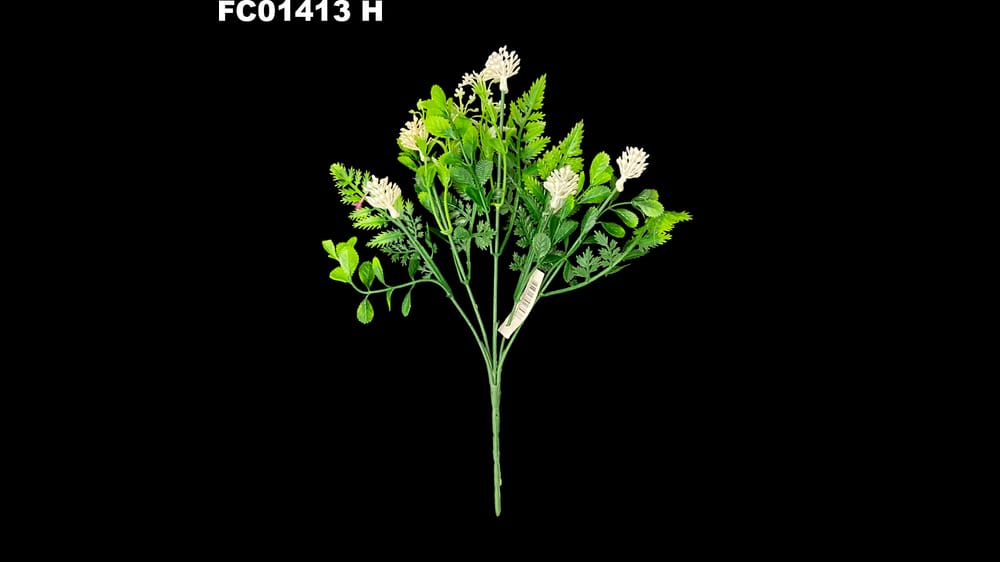 Mix de follaje de plástico con flor *5 H