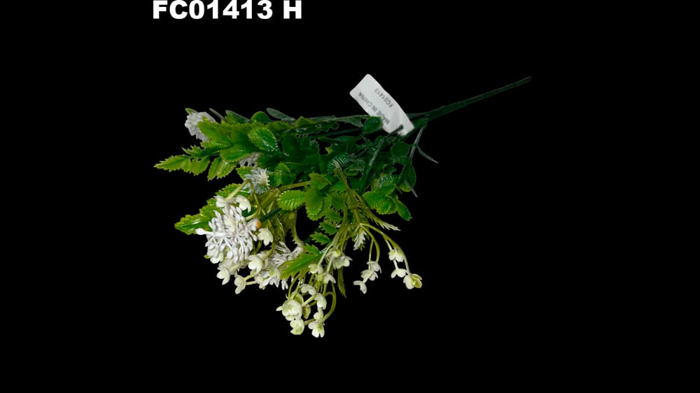 Mix de follaje de plástico con flor *5 H