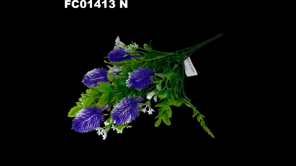 Mix de follaje de plástico con flor *5 N