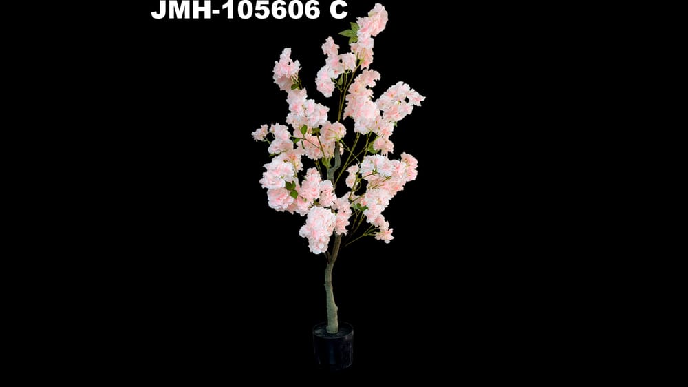 Arbol de flor de cerezo con maceta. Mide 1.15 m  C