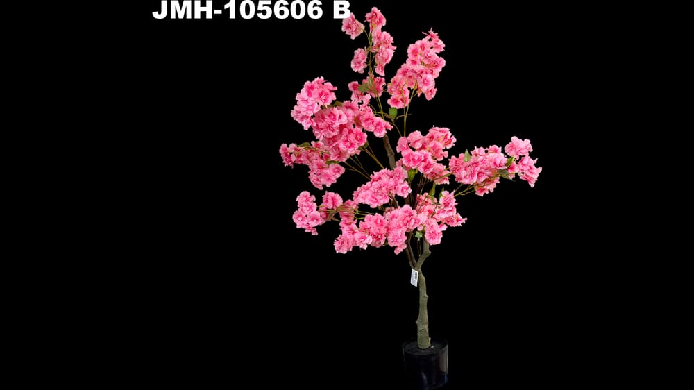 Arbol de flor de cerezo con maceta. Mide 1.15 m  B
