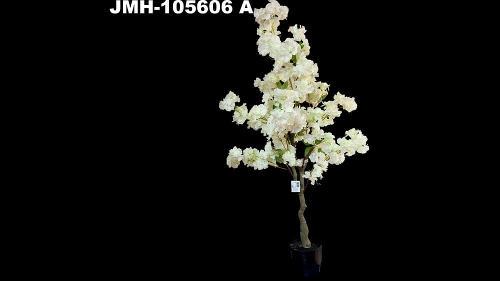 Arbol de flor de cerezo con maceta. Mide 1.15 m  A
