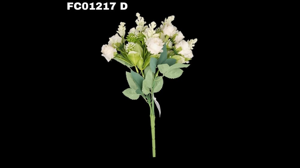 Ramito boton vintage *5 con 10 flores  D