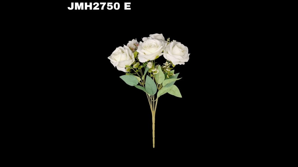 Ramo mediano Rosa *4 con hortencia. Mide 37 cm E