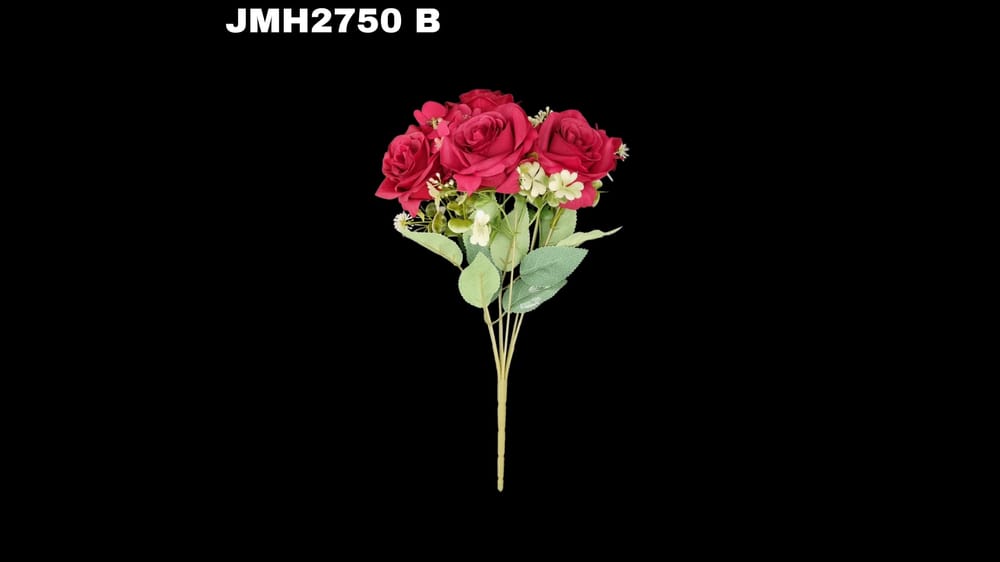 Ramo mediano Rosa *4 con hortencia. Mide 37 cm B