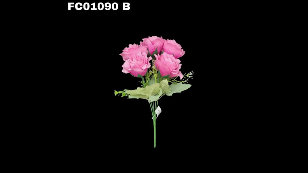 Ramito vintage de rosa *5 con follaje B 