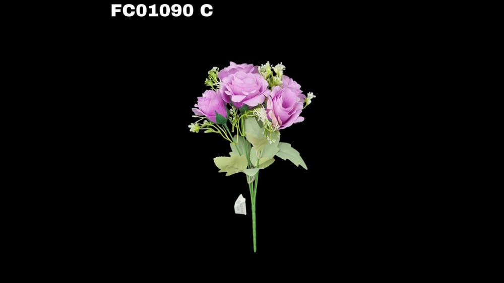 Ramito vintage de rosa *5 con follaje C