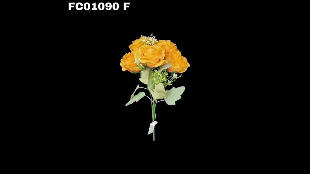 Ramito vintage de rosa *5 con follaje F