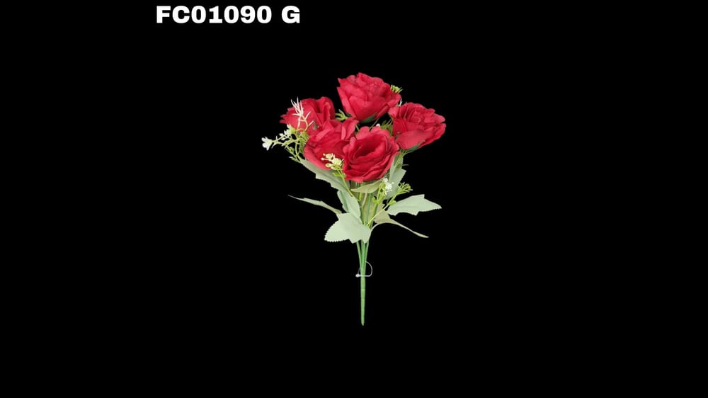 Ramito vintage de rosa *5 con follaje G