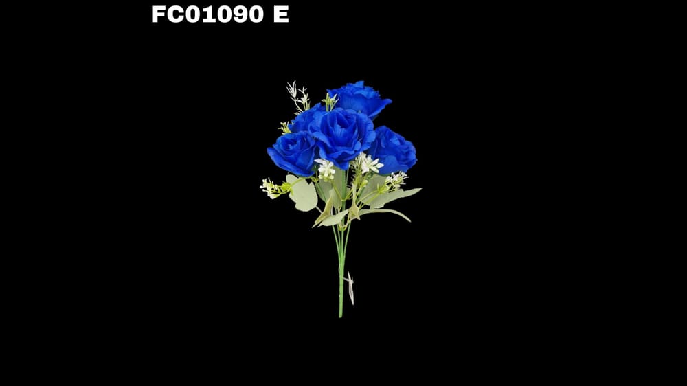 Ramito vintage de rosa *5 con follaje E