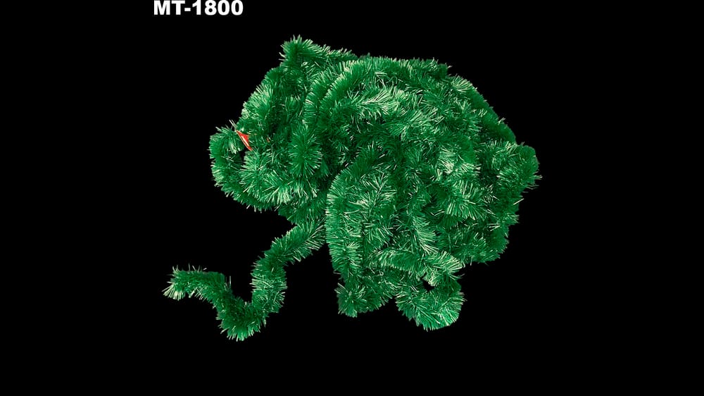 Escarcha boa/Festón verde no.7 con 20 m y 6 cm ancho 