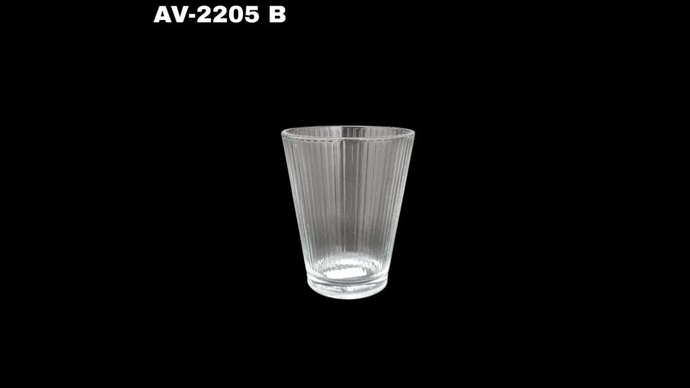 Vaso chico rayado.  200 ml. Mide 9 cm. PIEZA 