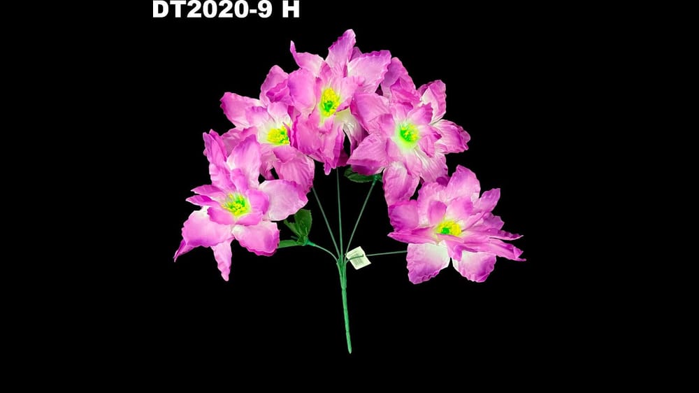 Ramito de Dhalia Satinada *5. flor de 19 cm H