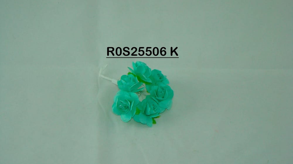 Rosa de papel con 6 flores bolsa con 12 ramos (72 flores) cada flor mide 2.5 cm K