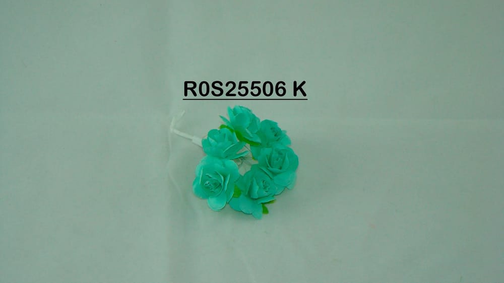 Rosa de papel con 6 flores bolsa con 12 ramos (72 flores) cada flor mide 2.5 cm K