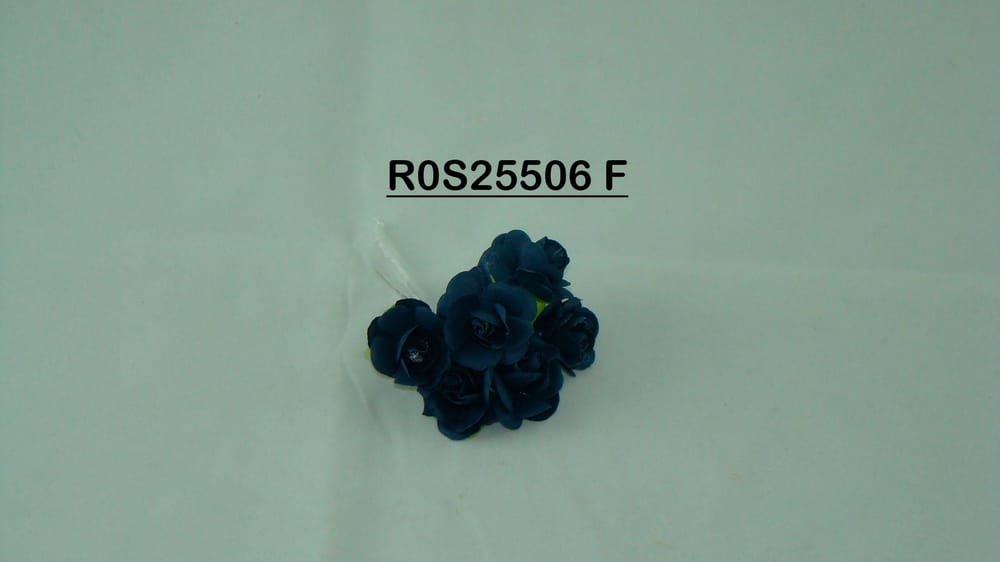 Rosa de papel con 6 flores bolsa con 12 ramos (72 flores) cada flor mide 2.5 cm F