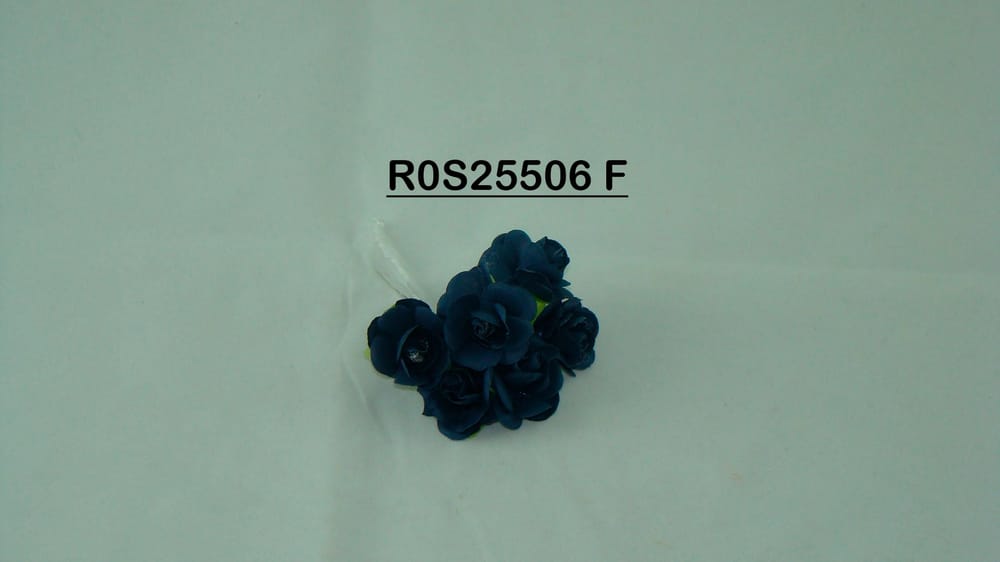 Rosa de papel con 6 flores bolsa con 12 ramos (72 flores) cada flor mide 2.5 cm F