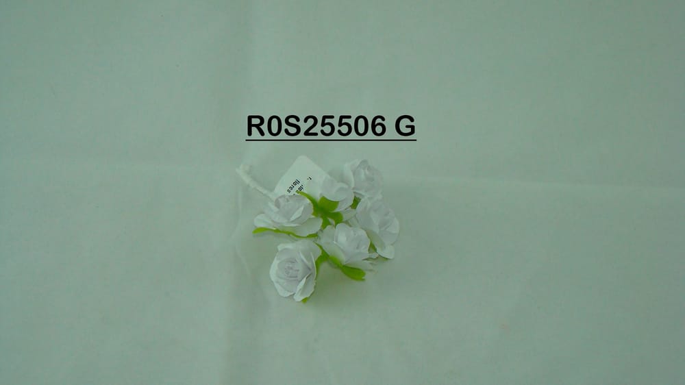 Rosa de papel con 6 flores bolsa con 12 ramos (72 flores) cada flor mide 2.5 cm G