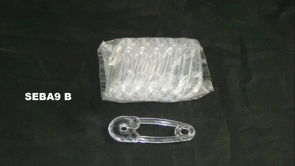 seguro baby 9 cm plastico c/12 B
