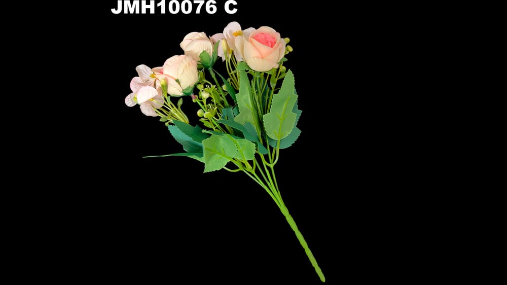 Ramito de botón con florecitas. Mide 28 cm C