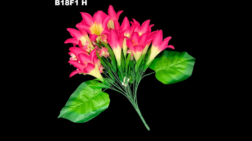 ramo azucena *18 y hojas grandes H