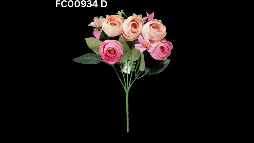 Ramito ranunculus y lily vintage D