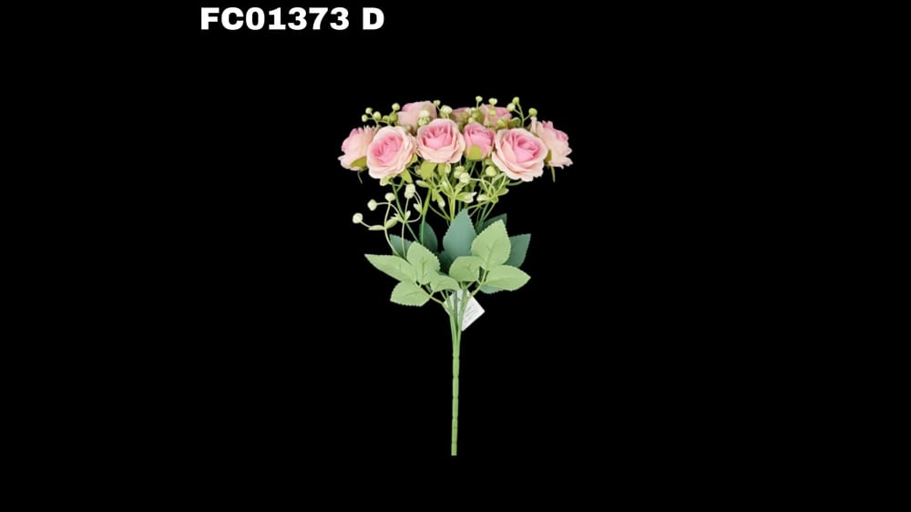 Ramito de rosa y boton *5 vintage con retoños 