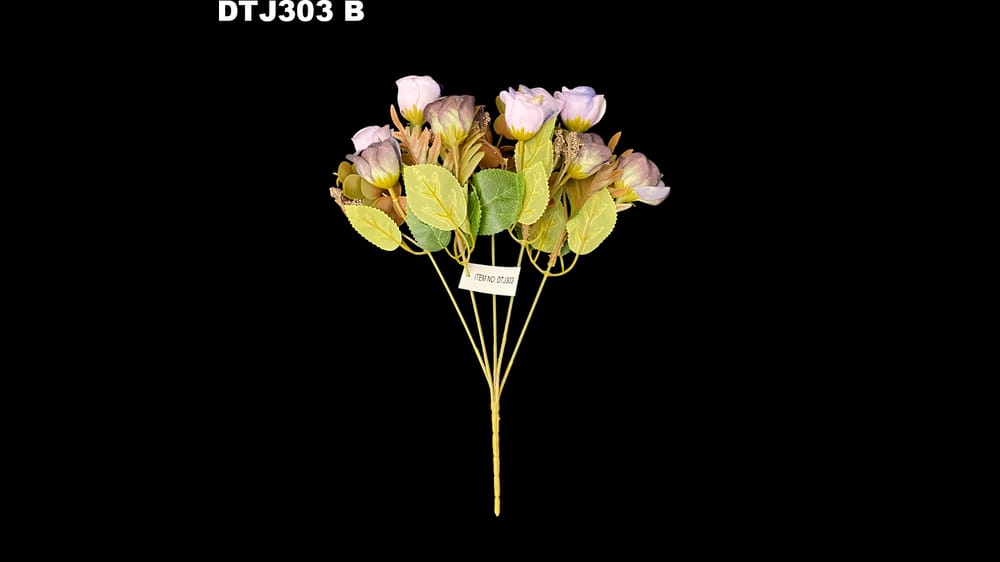Ramito mini rosal vintage con follajes. Mide 30 cm