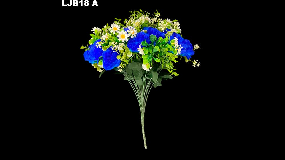 Bouquet rosa *18 con margaritas y follajes