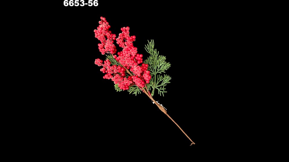 Corsage tupido mini berries escarchados. Mide 32 cm