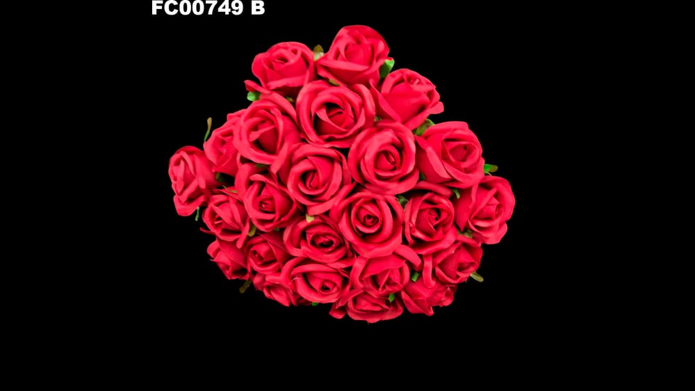 bouquet boton satinado *24 . De 25 cm diámetro