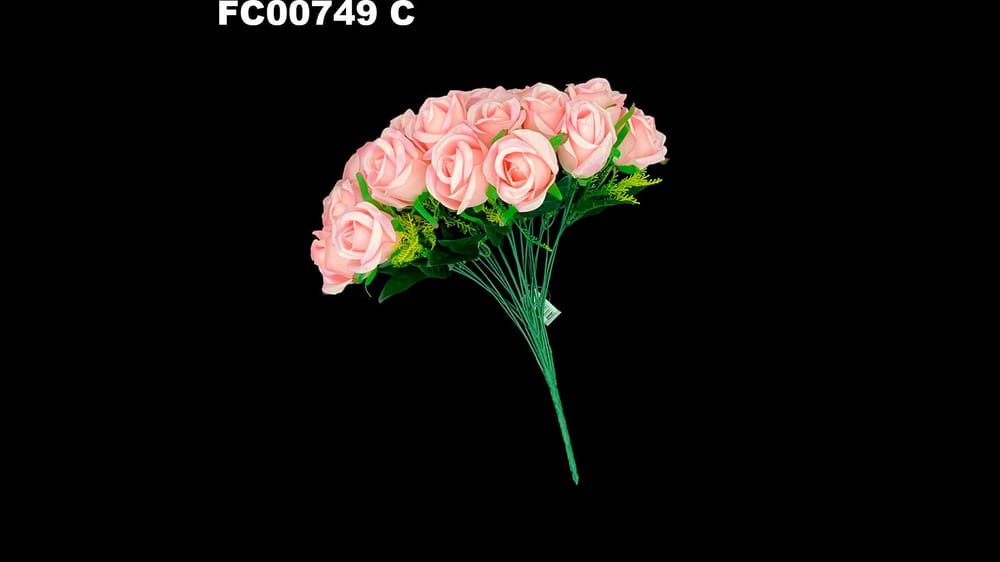 bouquet boton satinado *24 . De 25 cm diámetro