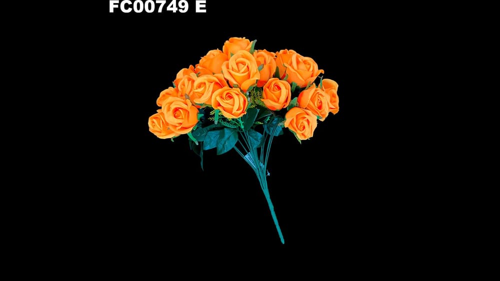 bouquet boton satinado *24 . De 25 cm diámetro