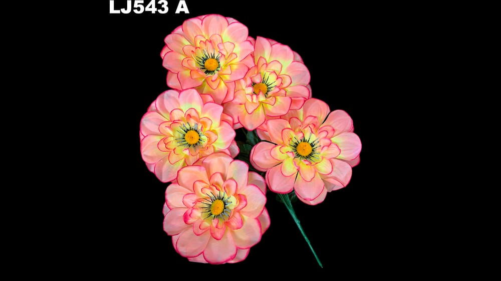 Ramo dhalia *5 centro diamantado. Flor de 15 cm