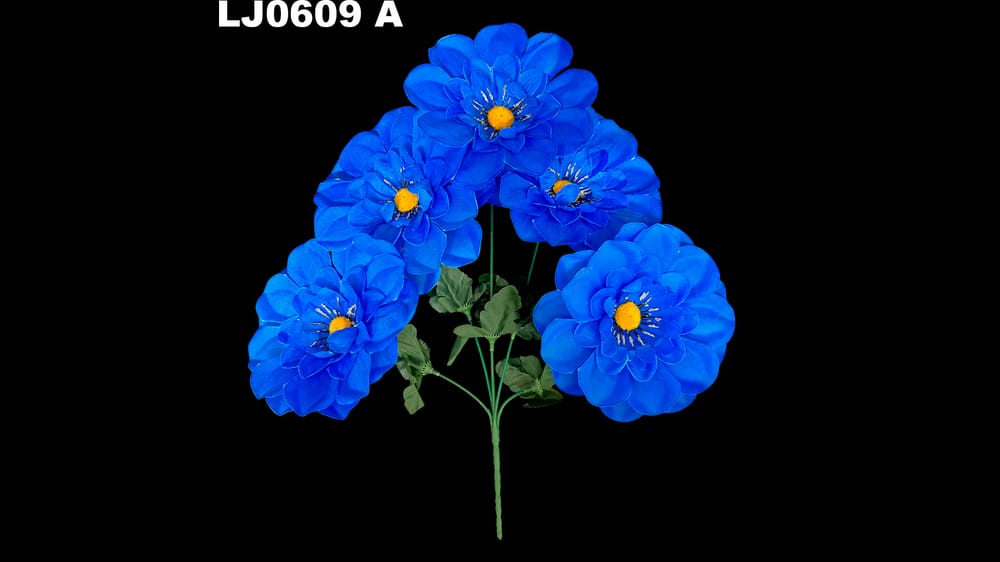 Ramito dhalia redondeada * 5. La flor mide 17 cm