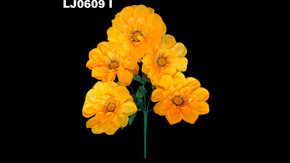 Ramito dhalia redondeada * 5. La flor mide 17 cm