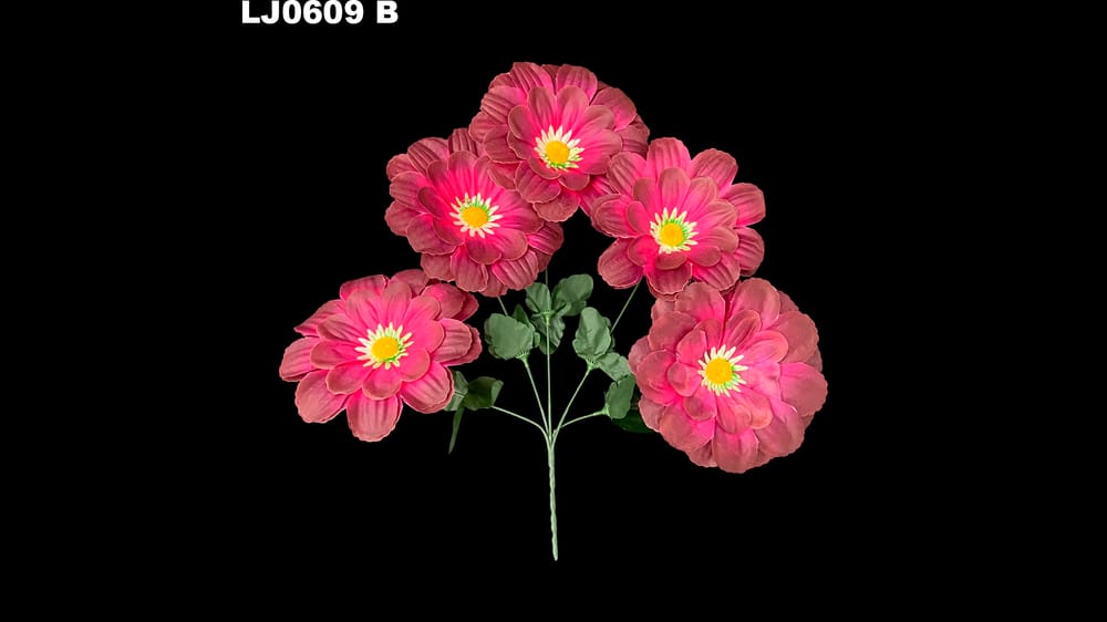 Ramito dhalia redondeada * 5. La flor mide 17 cm