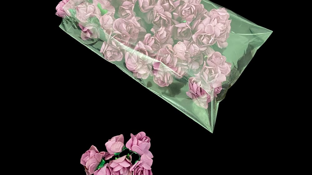 gardenia de papel grande con 12 ramitos