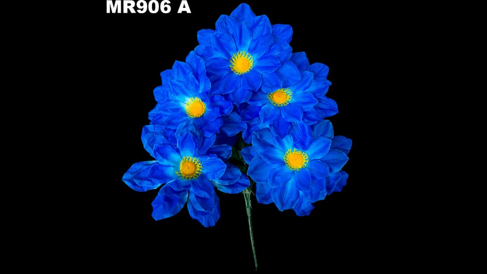 Ramito dhalia con pestañas *5 Flor de 16cm