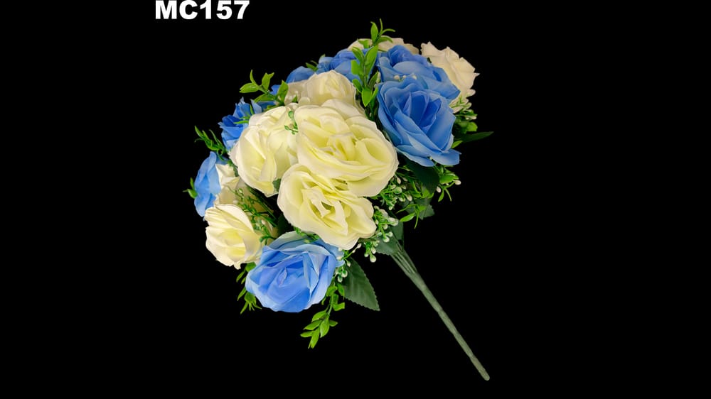 Bouquet de rosa mediana * 18 Mide 36 cm