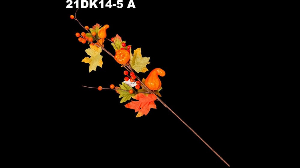 Vara flor otoñal con calabaza 60 cm