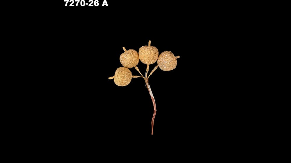 Racimo de 4 manzanas con perlina. Manzana de 2 cm