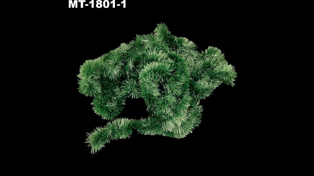 Escarcha boa/Festón verde no.9 con 10 m y 8 cm ancho		