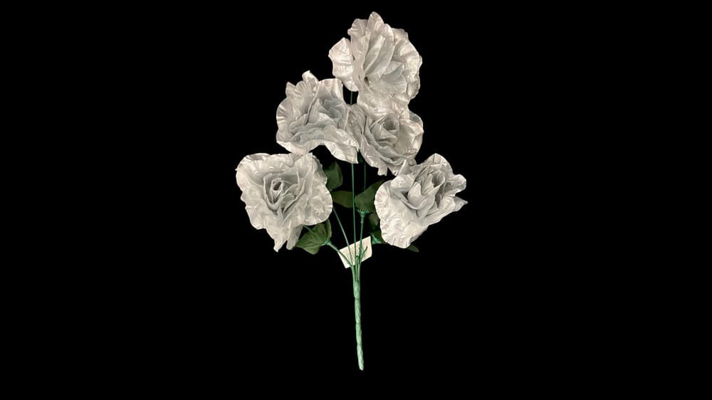 Ramito de rosa metálica *5