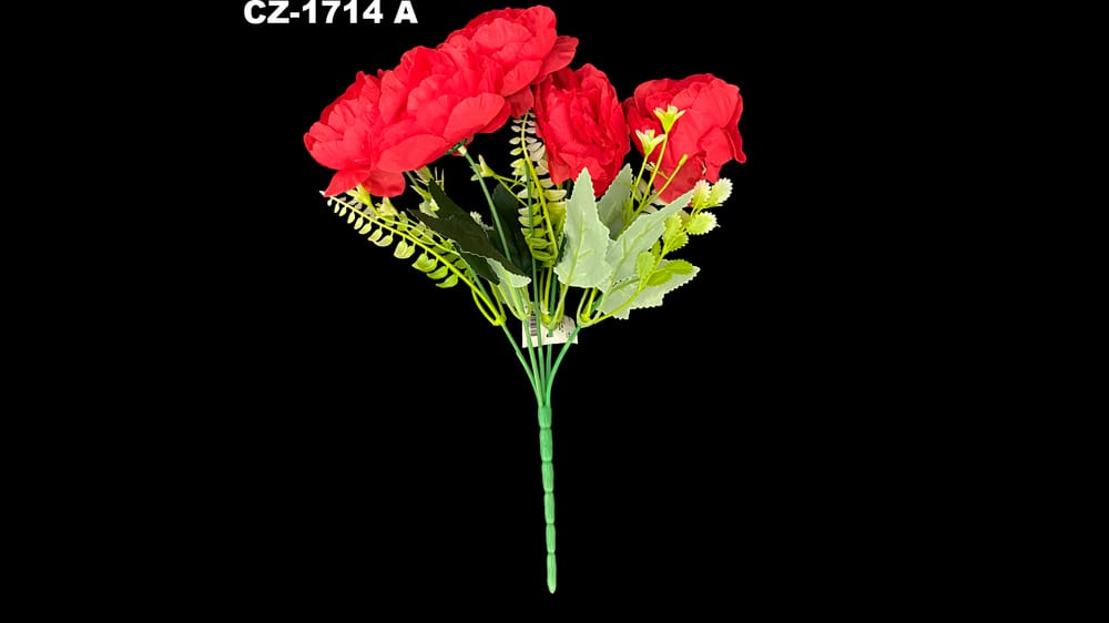 Ramito de rosa de jardín *5. Mide 30 cm. Flor de 6 cm