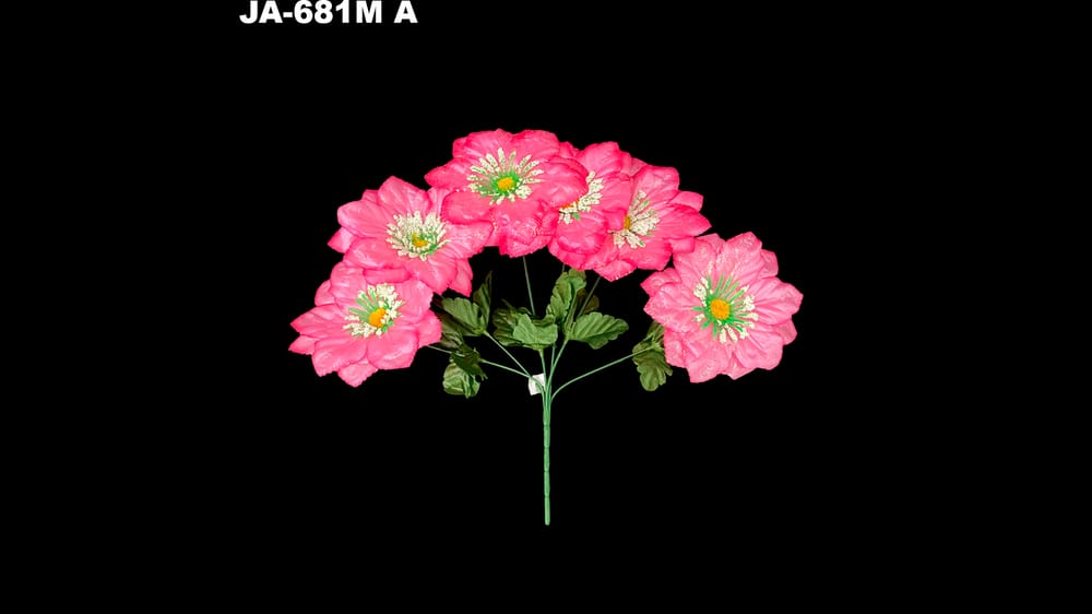 Dhalia peacock* 6 con polen y dimantina flor de 15 cm
