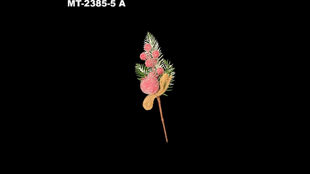 pick navideño de piña con cerezas . Mide 25 cm